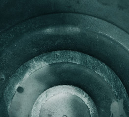 beautiful abstract painting emboss background, green and blue color background with layer of round emboss design, background of colorful spotted on plastic material, blue green and turquoise color