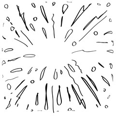 starburst hand drawn element vector