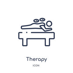 therapy icon from nature outline collection. Thin line therapy icon isolated on white background.