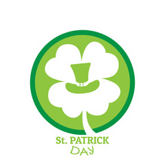 Isolated patrick day label. Vector illustration design