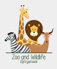 wildlife animals with natural safari reserve