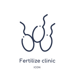fertilize clinic icon from nature outline collection. Thin line fertilize clinic icon isolated on white background.