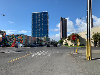 ハワイ　オアフ　カカアコ　ウォールアート