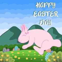 Easter day vector illustration