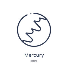 mercury icon from zodiac outline collection. Thin line mercury icon isolated on white background.