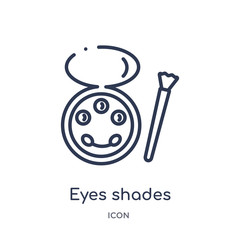 eyes shades makeup? icon from woman clothing outline collection. Thin line eyes shades makeup? icon isolated on white background.