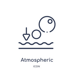 atmospheric pressure icon from weather outline collection. Thin line atmospheric pressure icon isolated on white background.