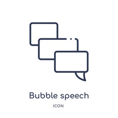 bubble speech icon from user interface outline collection. Thin line bubble speech icon isolated on white background.