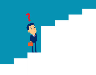 Business vision and strategy businessman. Concept cute business vector illustration, Challenge