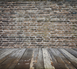 old room with brick wall