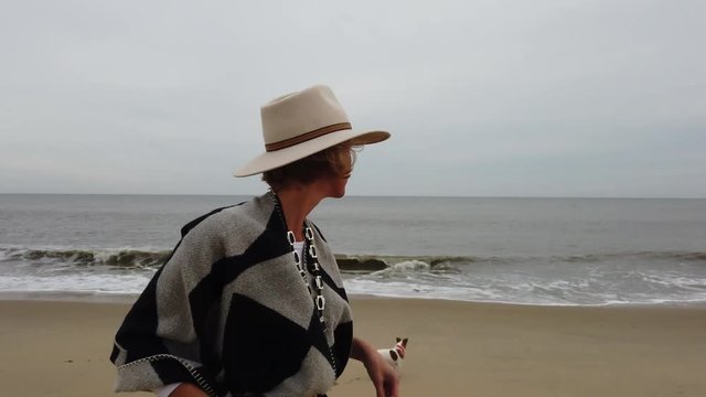 a day at the beach in winter
