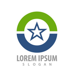 Circle star logo concept design. Symbol graphic template element vector