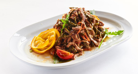 Chinese cuisine:  meat cooked with the fern sprout