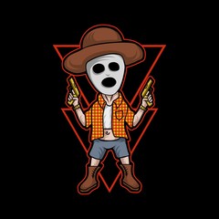 maniac killer vector illustration