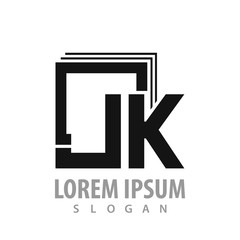 Fototapeta premium Square initila letter JK logo concept design. Symbol graphic template element vector