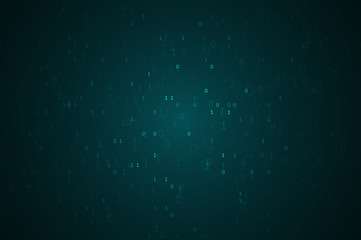 Binary computer code background, abstract cyberspace with digital code. Graphic concept for your design