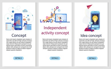 Mobile App Independent Development Banner Set