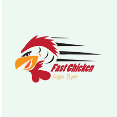fast chicken logo designs