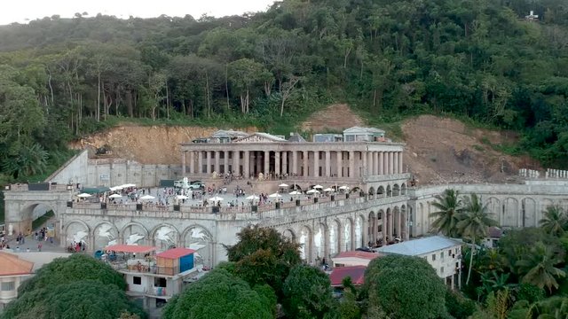 Drone footage of the Temple of Leah in Cebu, Philippines