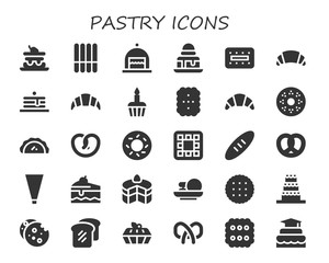 pastry icon set