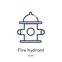 fire hydrant icon from united states outline collection. Thin line fire hydrant icon isolated on white background.