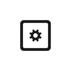 Setting button vector icon on white background. Setting button icon sign for logo, website, app, ui. Setting flat vector icon illustration