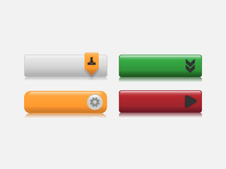 action buttons with different styles and shapes. Action button vector for web