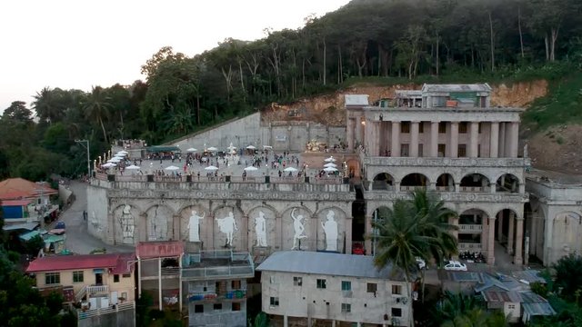 Drone footage of the Temple of Leah in Cebu, Philippines
