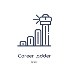 career ladder icon from startup stategy and success outline collection. Thin line career ladder icon isolated on white background.