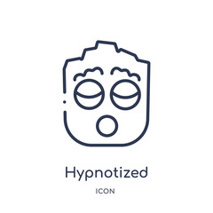 hypnotized icon from smiles outline collection. Thin line hypnotized icon isolated on white background.
