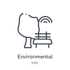 environmental icon from smart home outline collection. Thin line environmental icon isolated on white background.