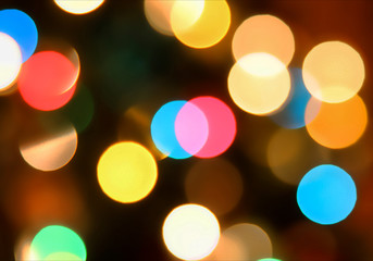 red and yellow abstract blurred glowing lights of different colors