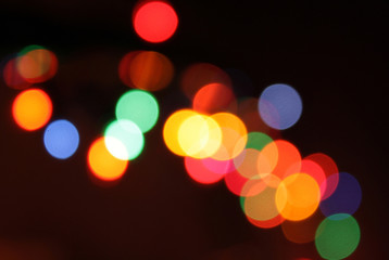 red and yellow abstract blurred glowing lights of different colors