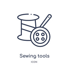 sewing tools icon from sew outline collection. Thin line sewing tools icon isolated on white background.