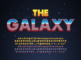 Super hero movie sci fi poster, font effect with modern 80s style design, typeface collection set element  compatible with illustrator 10  © Munerf