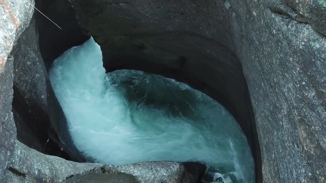 Magalaupet is a famous pothole in Oppdal, Norway