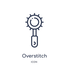 overstitch icon from sew outline collection. Thin line overstitch icon isolated on white background.