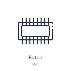 patch icon from sew outline collection. Thin line patch icon isolated on white background.