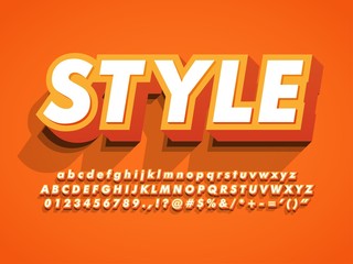 3d bold and strong modern typeface, vibrant cool style effect, numbers and symbols compatible with illustrator 10 