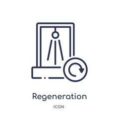 regeneration icon from sauna outline collection. Thin line regeneration icon isolated on white background.