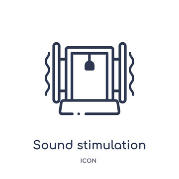 sound stimulation icon from sauna outline collection. Thin line sound stimulation icon isolated on white background.