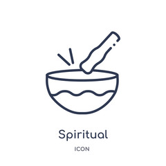 spiritual icon from religion outline collection. Thin line spiritual icon isolated on white background.