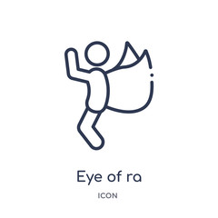 eye of ra icon from religion outline collection. Thin line eye of ra icon isolated on white background.