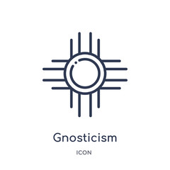 gnosticism icon from religion outline collection. Thin line gnosticism icon isolated on white background.