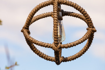 Lamp made of ropes
