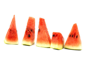 Fresh watermelon fruit From the garden isolate on white