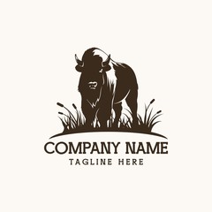 bison farm amazing design for your company or brand
