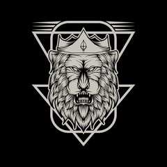 lion king vector illustration