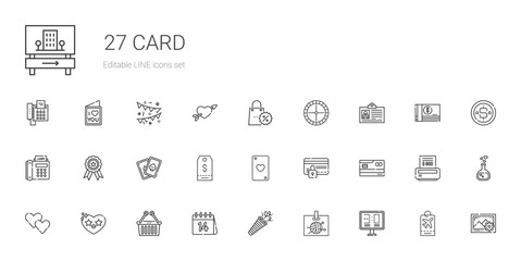 Fototapeta na wymiar card icons set