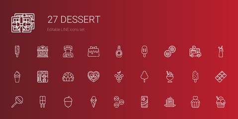 dessert icons set